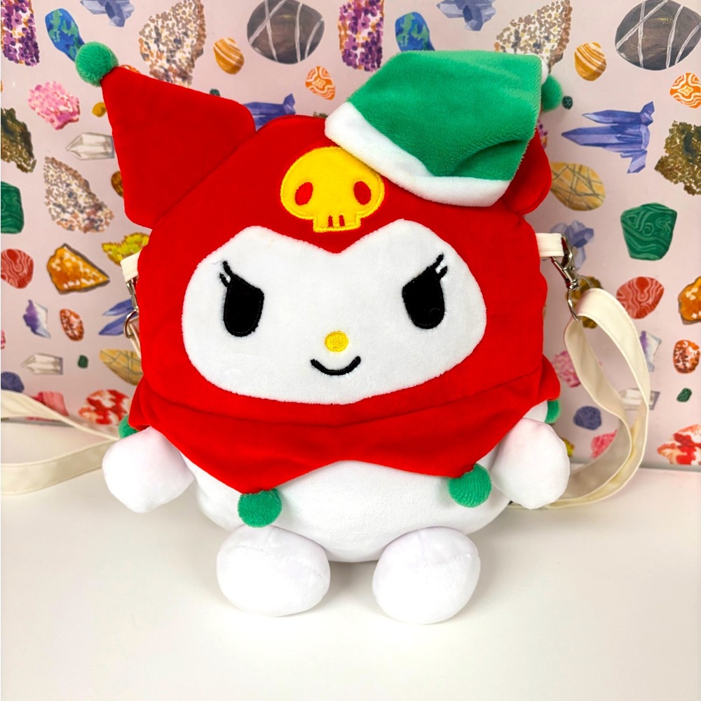 Kuromi plush crossbody bag